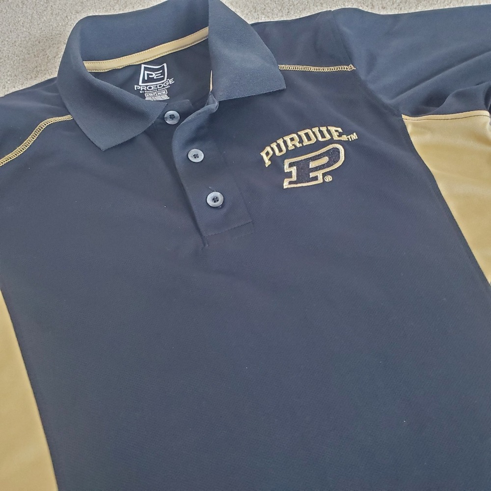 Purdue Boilermakers Men's Polo Shirt Size S Short Sleeve Black Gold by Pro Edge